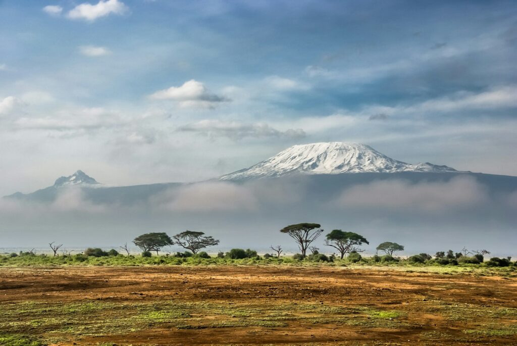 Mount Kilimanjaro above the plains of Amboseli